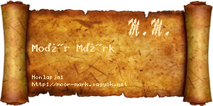 Moór Márk névjegykártya