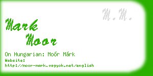 mark moor business card
